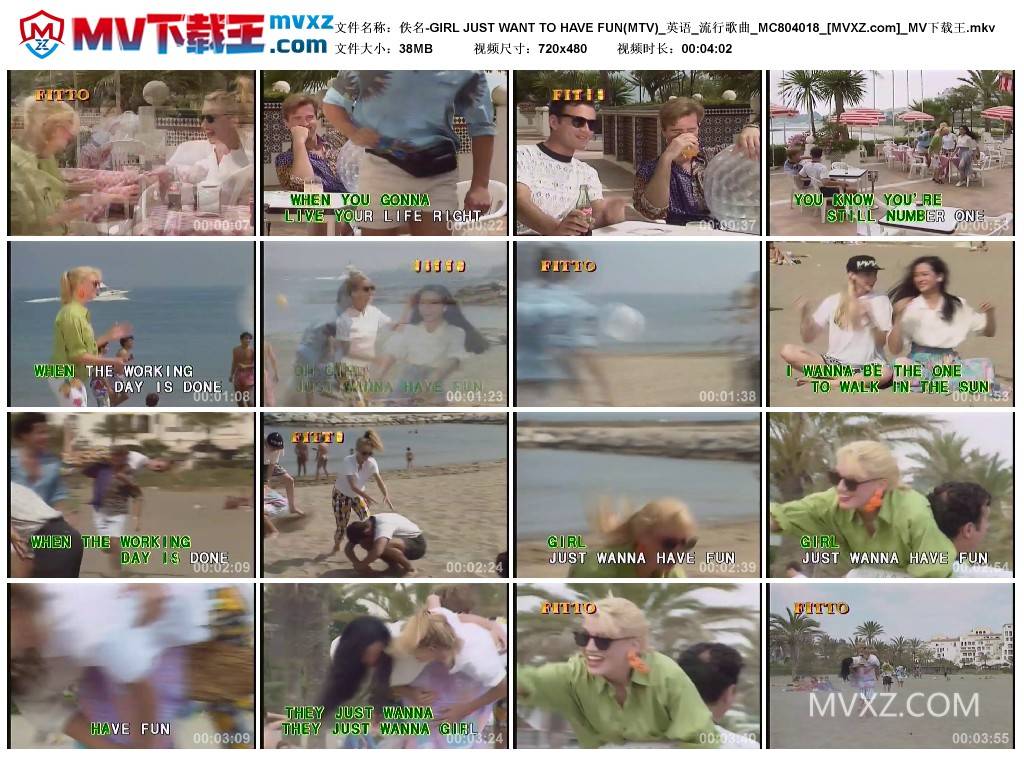 佚名-GIRL JUST WANT TO HAVE FUN(MTV)_英语_流行歌曲_MC804018